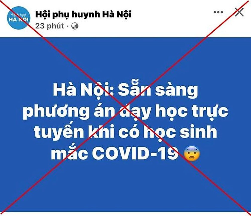 Sở Giáo dục và Đào tạo Hà Nội bác thông tin 'học trực tuyến khi có học sinh mắc COVID-19' - Ảnh 1.