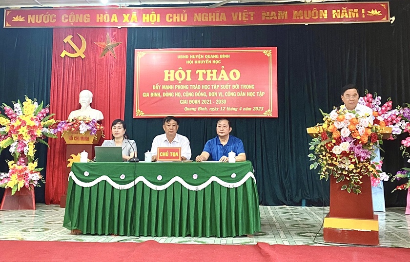 Huyện Quang Bình, tỉnh Hà Giang tìm giải pháp đẩy mạnh phong trào khuyến học khuyến tài - Ảnh 2.