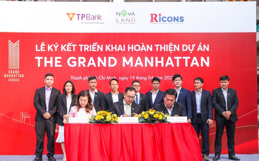Novaland – TPBank – Ricons đã ký kết hợp tác triển khai xây dựng hoàn thiện dự án The Grand Manhattan
