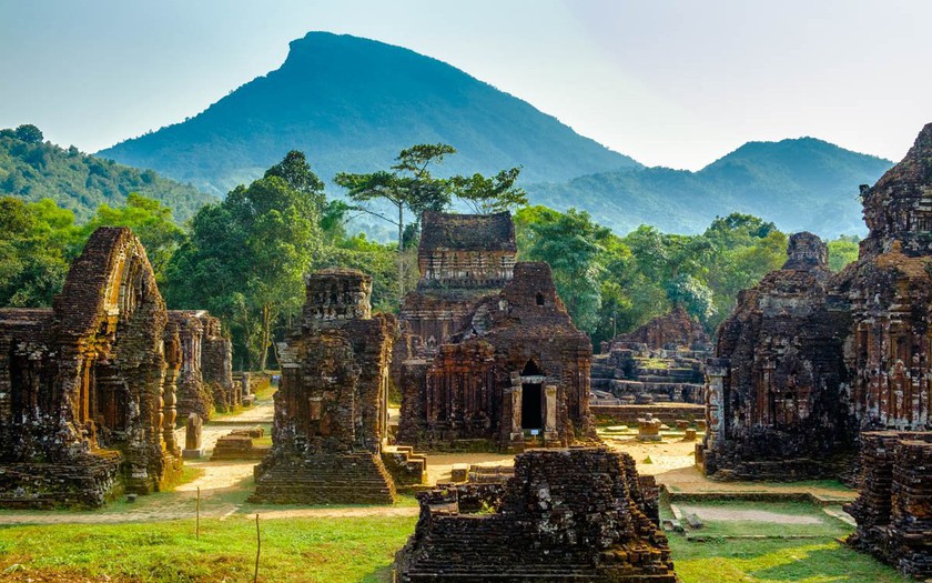 Nằm ở tỉnh Quảng Nam, Thánh địa Mỹ Sơn là tổ hợp nhiều đền đài Chăm Pa. Ảnh: IT.