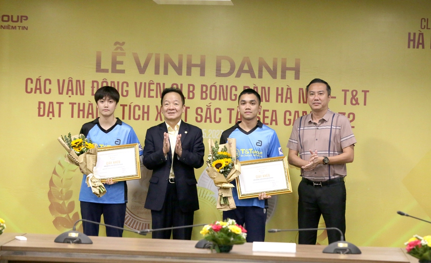 Tập đoàn T&T Group thưởng hơn 1 tỷ đồng cho kỳ tích bóng bàn Việt Nam tại SEA Games 32 - Ảnh 1.