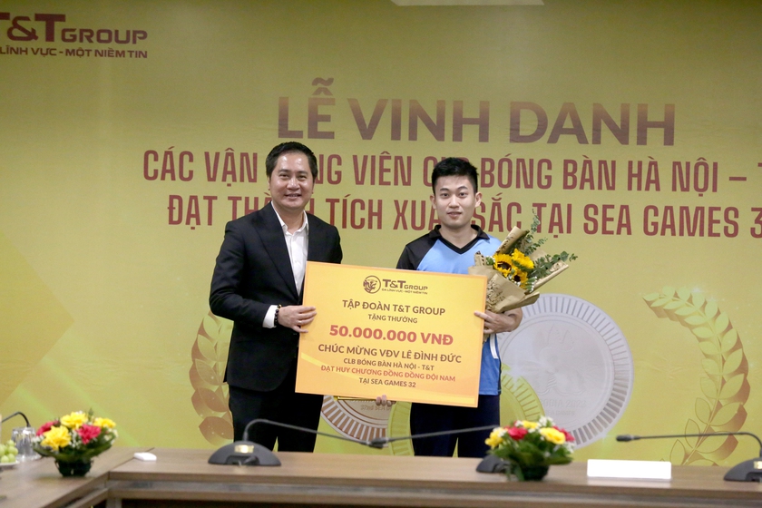 Tập đoàn T&T Group thưởng hơn 1 tỷ đồng cho kỳ tích bóng bàn Việt Nam tại SEA Games 32 - Ảnh 3.
