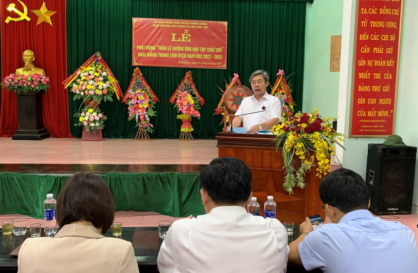 Huyện Nông Cống, tỉnh Thanh Hóa đẩy mạnh công tác khuyến học - khuyến tài - Ảnh 1.