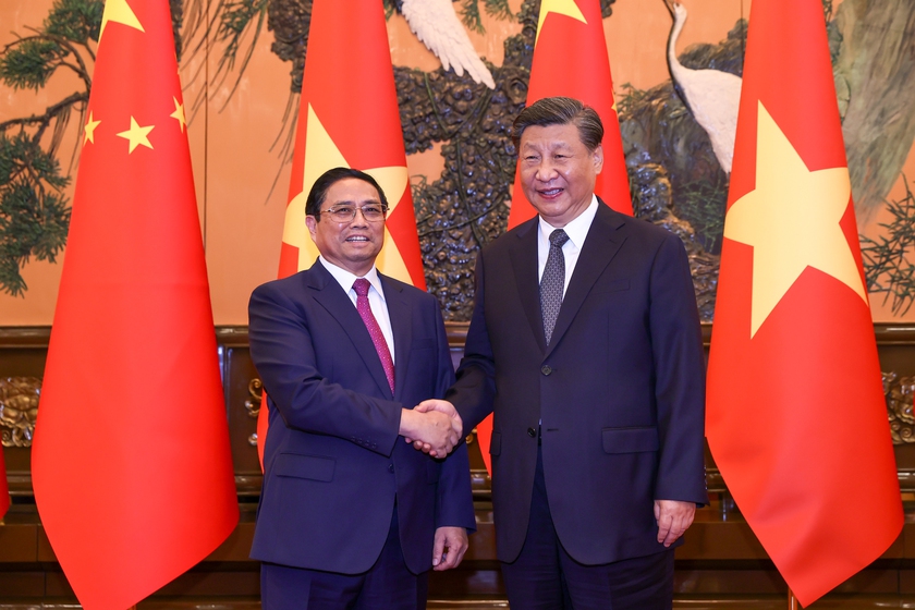 Thủ tướng Chính phủ Phạm Minh Chính hội kiến Tổng Bí thư, Chủ tịch Trung Quốc Tập Cận Bình - Ảnh 1.