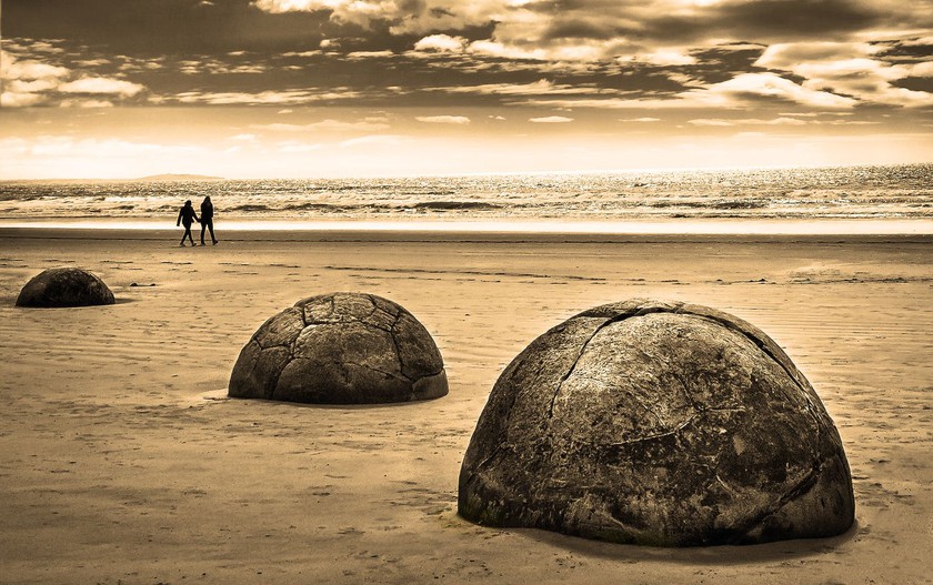 Bãi đá trứng rồng Moraeki - thắng cảnh kỳ ảo của New Zealand - Ảnh 11.