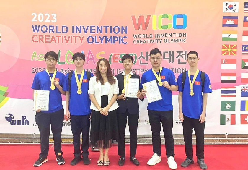 Học sinh Việt Nam giành Huy chương Vàng Olympic Phát minh và Sáng tạo thế giới với sáng kiến về thùng bảo quản vaccine - Ảnh 1.