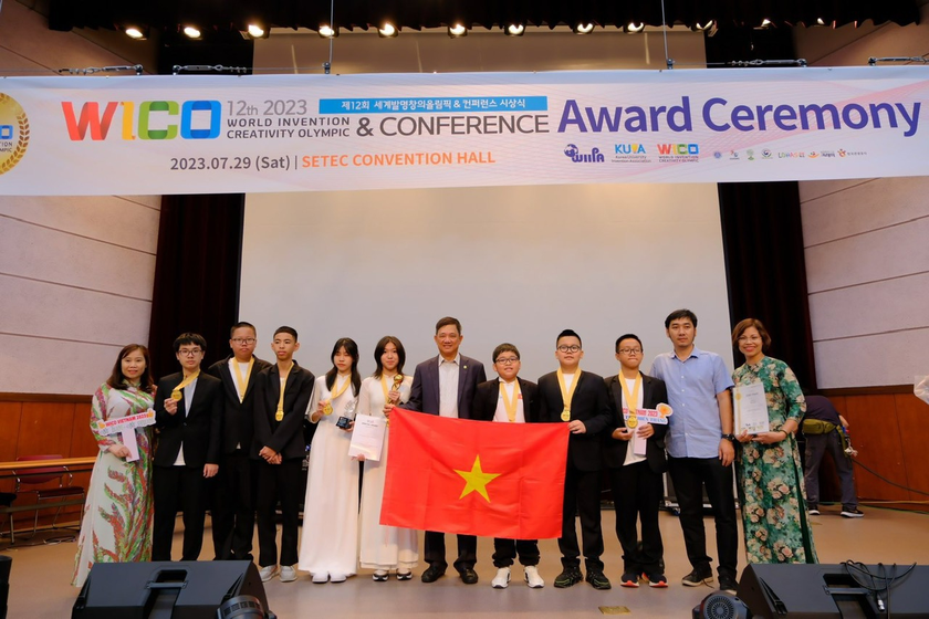Học sinh Việt Nam giành Huy chương Vàng Olympic Phát minh và Sáng chế khoa học quốc tế - Ảnh 1.