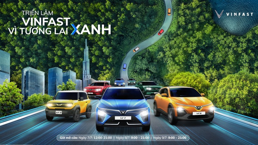 Triển lãm “VinFast - Vì tương lai xanh” tại Hà Nội: Ra mắt bộ tứ‎ xe điện VinFast mới - Ảnh 1.