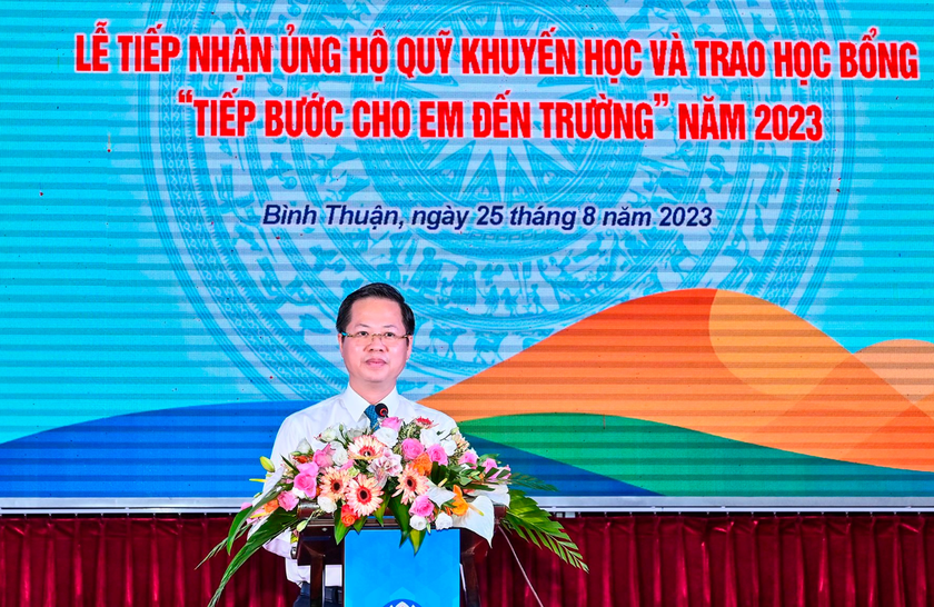 Bình Thuận: Tiếp nhận ủng hộ và trao học bổng &quot;Tiếp sức cho em đến trường&quot; năm 2023 - Ảnh 5.