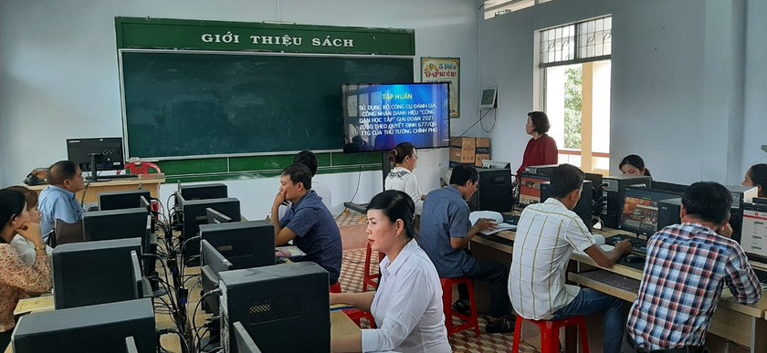 Hội Khuyến học tỉnh Bình Định: Tập huấn phần mềm đánh giá mô hình Công dân học tập - Ảnh 1.