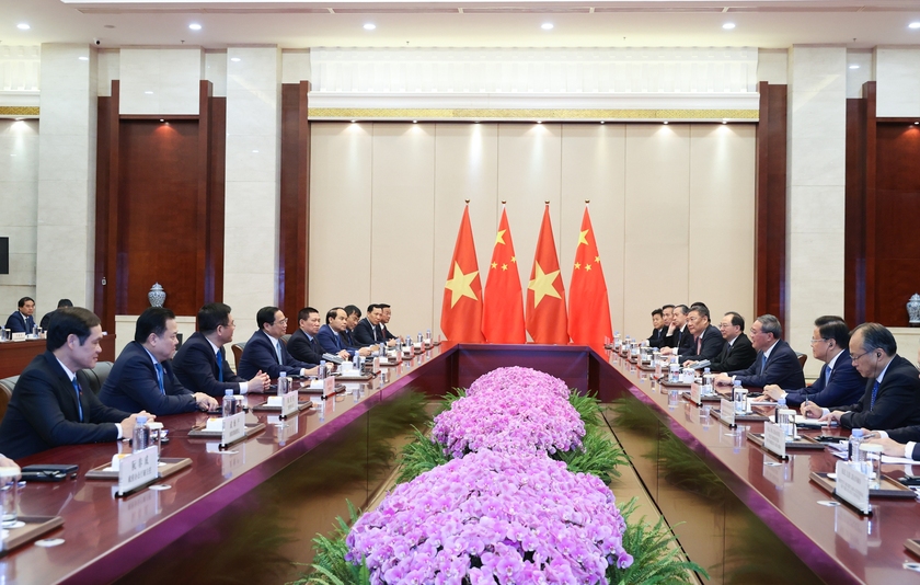 Thủ tướng Phạm Minh Chính hội đàm với Thủ tướng Trung Quốc Lý Cường - Ảnh 2.