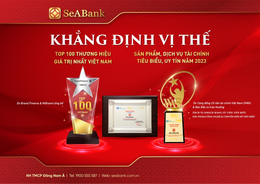 SeABank được vinh danh 2 sản phẩm dịch vụ, tài chính tiêu biểu và Top 100 thương hiệu giá trị nhất Việt Nam - Ảnh 1.