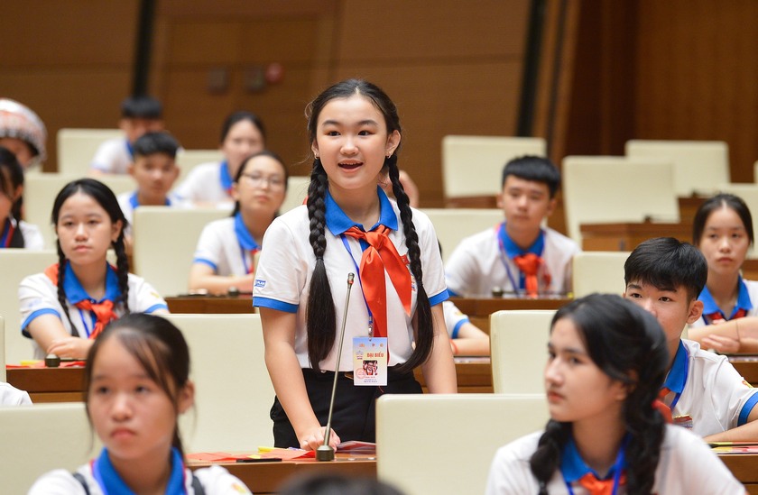 Tập huấn kỹ năng cho các đại biểu trẻ em tiêu biểu tham dự phiên họp giả định ''Quốc hội trẻ em'' - Ảnh 3.