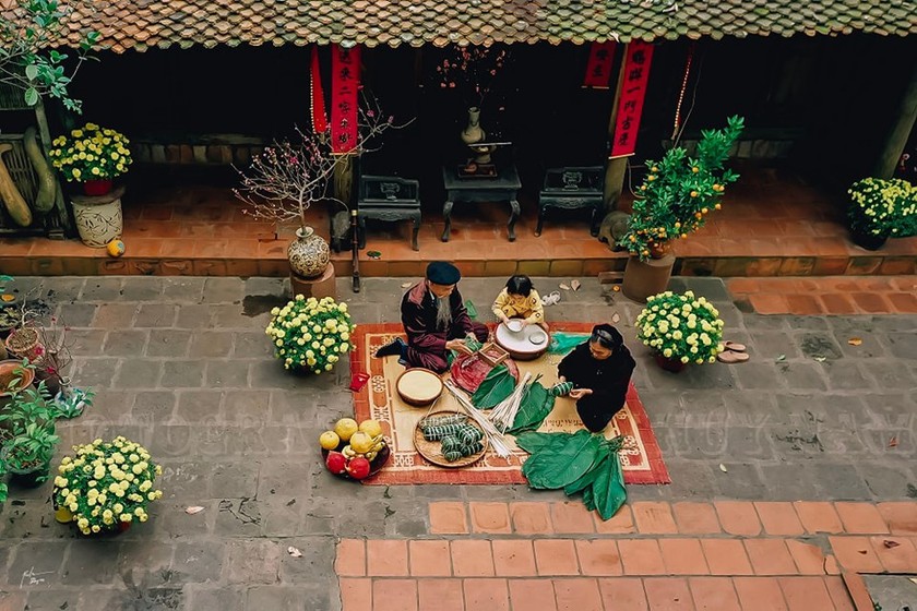 Hà Nội: Đến "Tết làng Việt" trải nghiệm không gian văn hóa Tết cổ truyền- Ảnh 1.