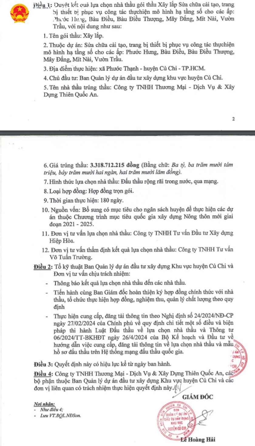 Công ty trúng thầu, thi công cùng lúc 7 gói thầu trị giá 75 tỉ đồng chỉ có... 1 nhân viên  - Ảnh 4.