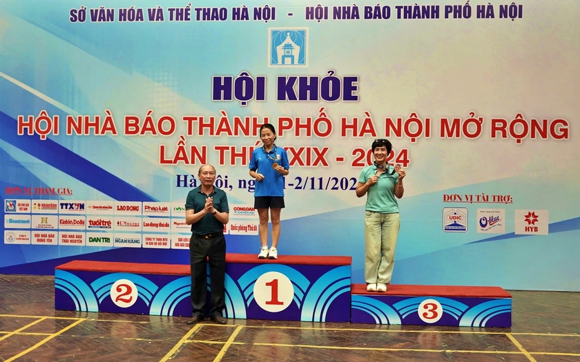 Hội Khoẻ Hội Nhà báo Thành phố Hà Nội mở rộng bế mạc, nhiều vận động viên đạt thành tích cao- Ảnh 9.