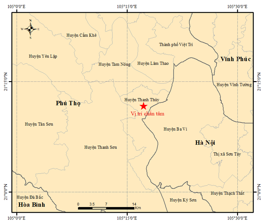 Động đất độ lớn 3.3 tại Phú Thọ - Ảnh 1.