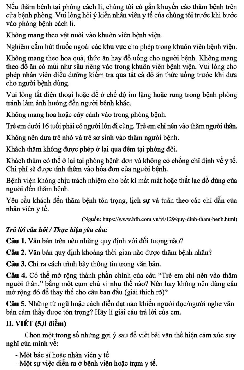 Đề tập huấn Ngữ văn 7: Viết bài văn thể hiện cảm xúc suy nghĩ về một nhân vật, sự kiện - Ảnh 2.