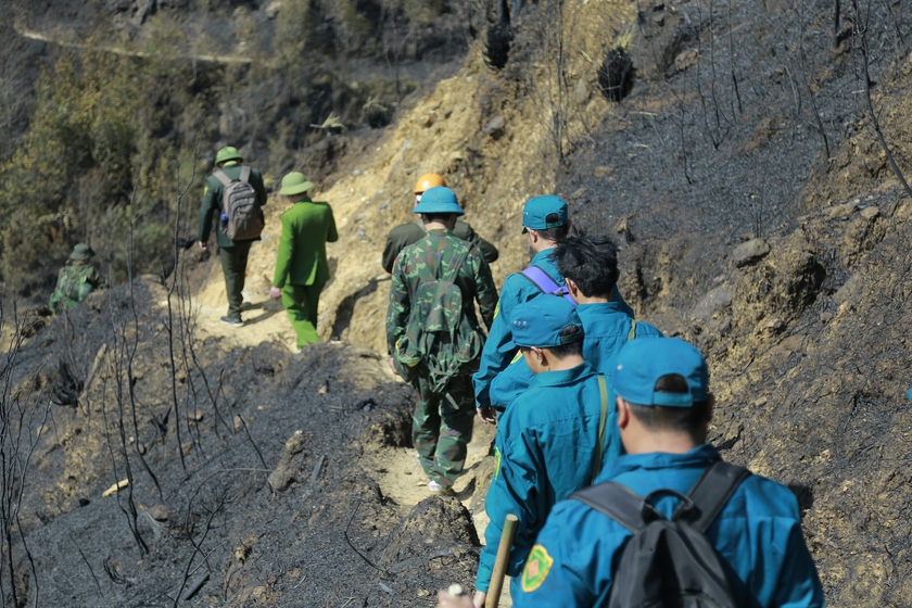 Cháy rừng ở Sa Pa: Phát sinh đám cháy mới lớn hơn hướng sang phía Lai Châu- Ảnh 6.