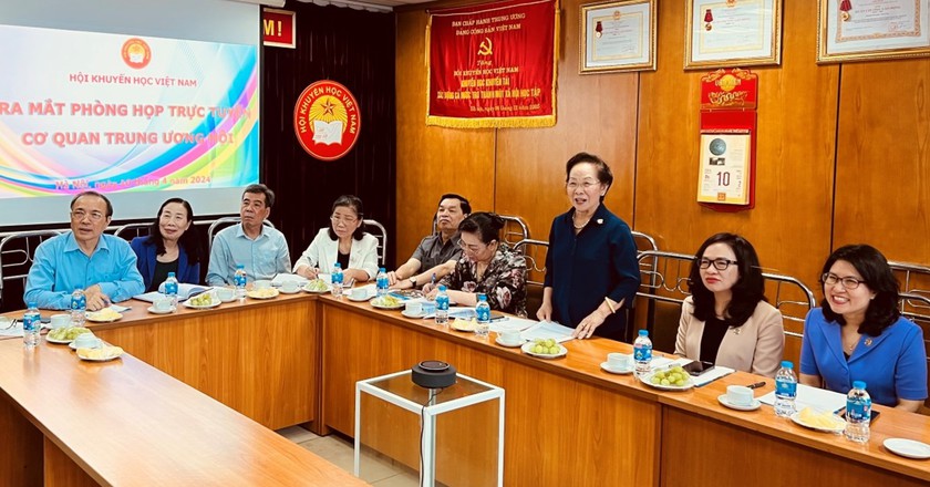Ra mắt phòng họp trực tuyến cơ quan Trung ương Hội Khuyến học Việt Nam- Ảnh 1.