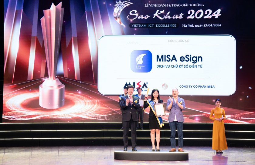 Dịch vụ chữ ký số từ xa MISA eSign được vinh danh tại Sao Khuê 2024- Ảnh 1.