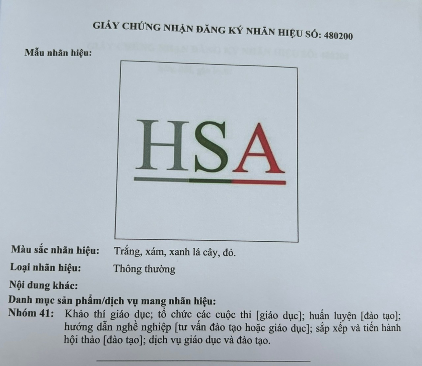 Thương hiệu HSA của kỳ thi đánh giá năng lực Đại học Quốc gia Hà Nội được bảo hộ nhãn hiệu- Ảnh 2.