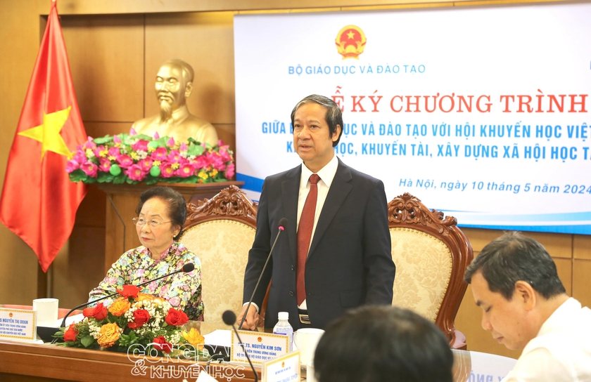 Hội Khuyến học Việt Nam và Bộ Giáo dục và Đào tạo ký kết chương trình phối hợp về hoạt động khuyến học, khuyến tài- Ảnh 4.