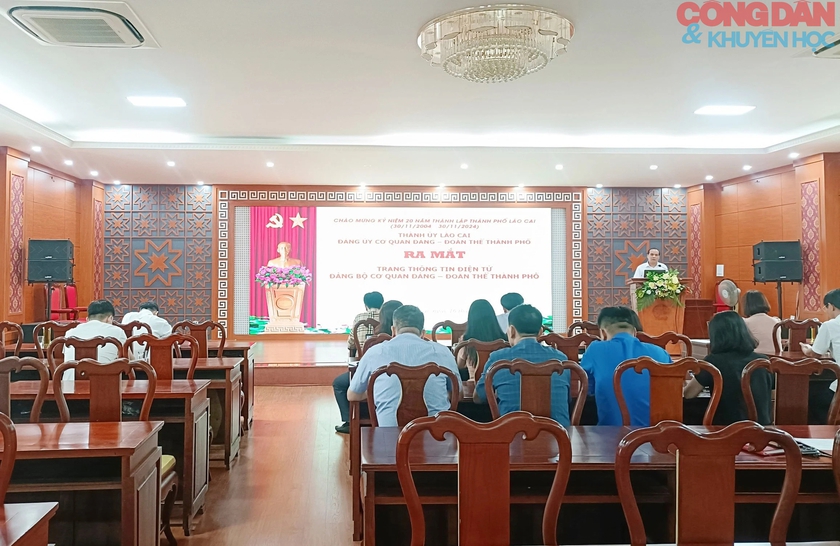 Khai trương trang thông tin điện tử Đảng bộ cơ quan Đảng - Đoàn thể thành phố Lào Cai- Ảnh 2.