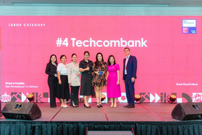 Techcombank tiếp tục lọt top bảng xếp hạng Best WorkPlaces™ VietNam 2024 - hạng mục doanh nghiệp lớn- Ảnh 1.