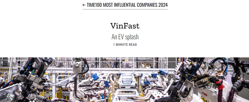 VinFast vào 100 công ty ảnh hưởng nhất thế giới cùng Micosoft, Nvidia, Tik Tok...- Ảnh 1.