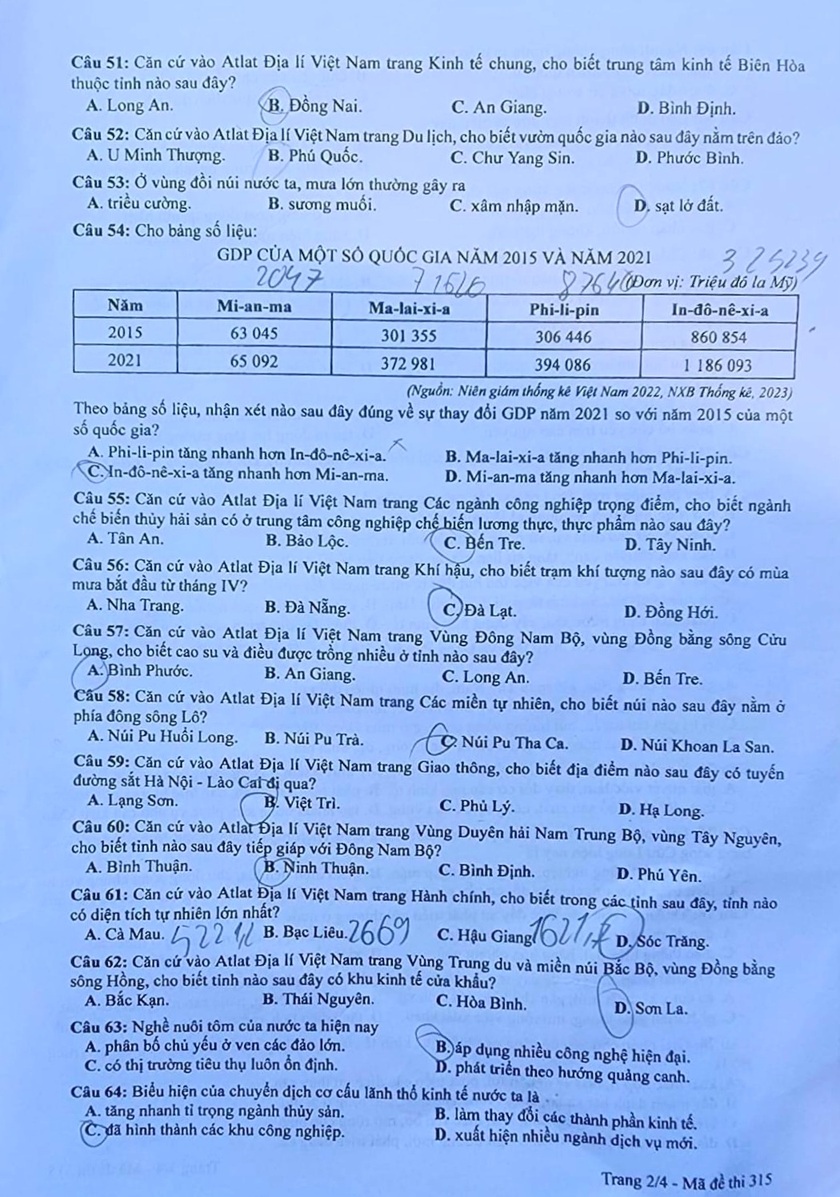 Đề thi tốt nghiệp trung học phổ thông năm 2024 tổ hợp Khoa học xã hội- Ảnh 3.