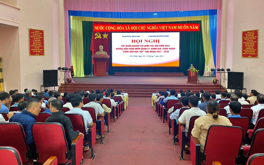 Hội Khuyến học tỉnh Hà Giang tập huấn, hướng dẫn đánh giá công dân học tập- Ảnh 3.