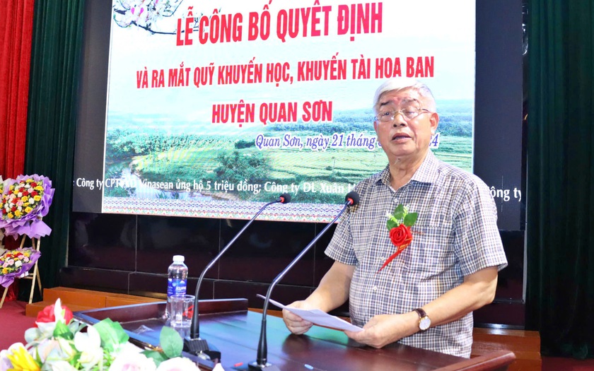 Huyện Quan Sơn, Thanh Hoá lập Quỹ Khuyến học, khuyến tài Hoa Ban - Ảnh 2.