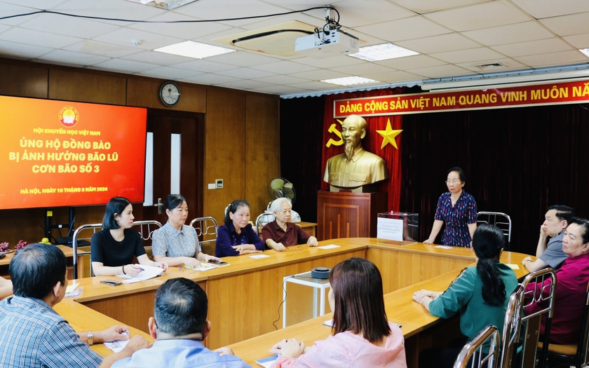 Hội Khuyến học Việt Nam ủng hộ đồng bào các địa phương bị ảnh hưởng bão số 3 - Ảnh 1.