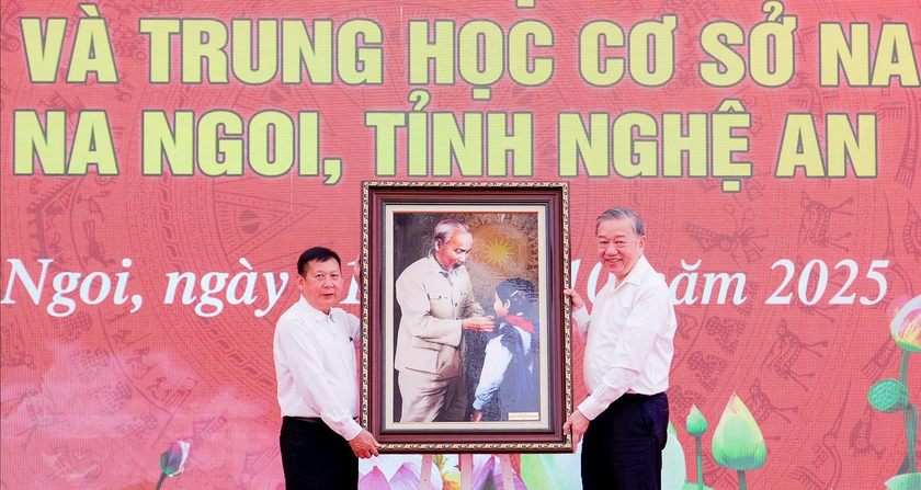 Tổng Bí thư Tô Lâm dự lễ khởi công trường phổ thông nội trú liên cấp ở Nghệ An - Ảnh 5.