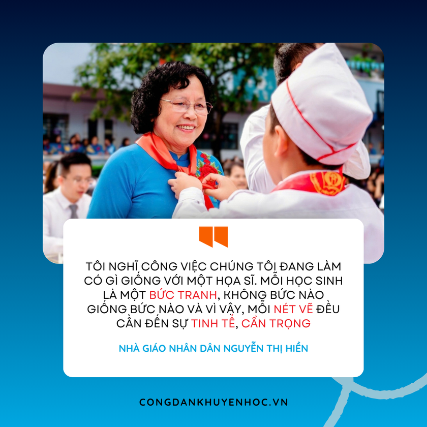 Nhà giáo nhân dân Nguyễn Thị Hiền và sản phẩm đặc biệt "sự nghiệp trồng người" - Ảnh 2.