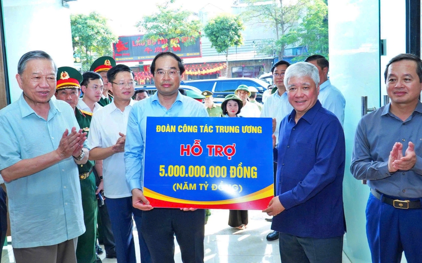Tổng Bí thư Tô Lâm và đoàn công tác thăm, động viên nhân dân tỉnh Thái Nguyên sau bão lũ - Ảnh 2.