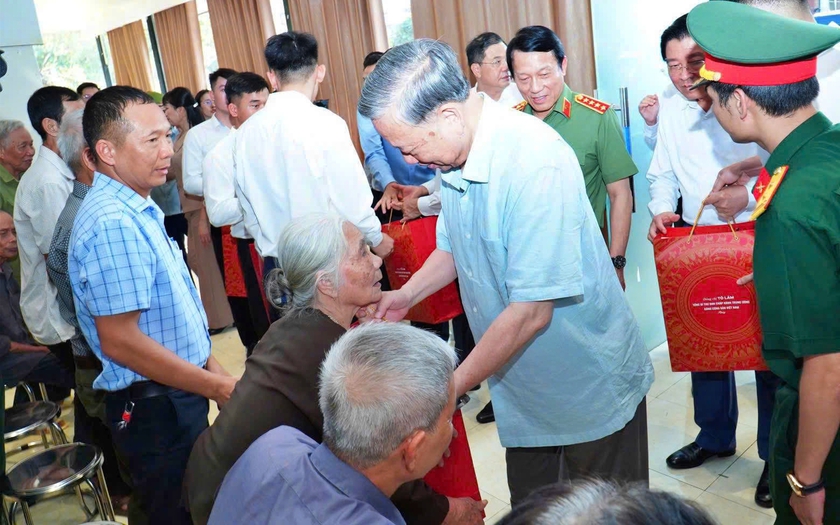 Tổng Bí thư Tô Lâm và đoàn công tác thăm, động viên nhân dân tỉnh Thái Nguyên sau bão lũ - Ảnh 3.