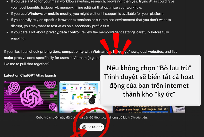 ChatGPT Atlas: Trình duyệt mới của OpenAI cạnh tranh Chrome, đặt ra câu hỏi về quyền riêng tư - Ảnh 4.