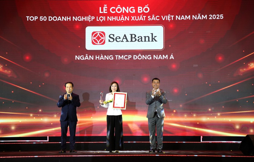 SeABank lần thứ 6 được vinh danh trong Top 50 doanh nghiệp có lợi nhuận xuất sắc nhất Việt Nam năm 2025- Ảnh 1. SeABank lần thứ 6 được vinh danh trong Top 50 doanh nghiệp có lợi nhuận xuất sắc nhất Việt Nam năm 2025- Ảnh 1.