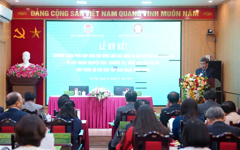 Hội Khuyến học Việt Nam v&agrave; Hội N&ocirc;ng d&acirc;n Việt Nam k&yacute; kết chương tr&igrave;nh phối hợp giai đoạn 2025-2030 - Ảnh 3.