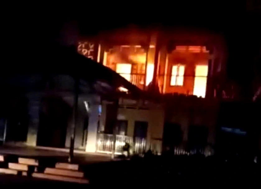  Lào Cai: Cháy trường mầm non ở xã Thác Bà, nghi có người tử vong - Ảnh 1.