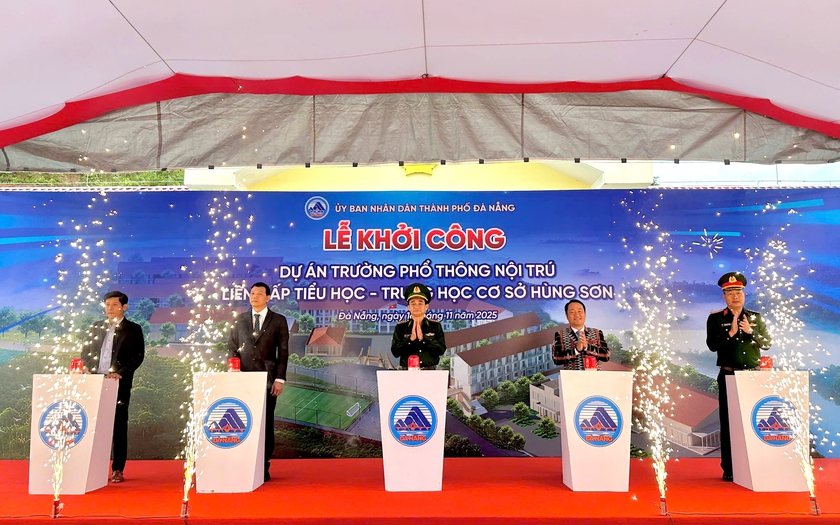 Đồng loạt khởi công xây dựng trường nội trú liên cấp tại 5 xã biên giới của Đà Nẵng - Ảnh 4.