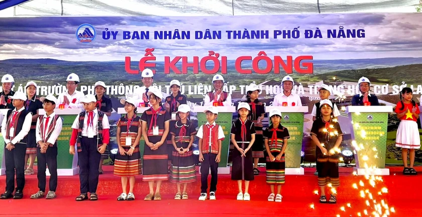 Đồng loạt khởi công xây dựng trường nội trú liên cấp tại 5 xã biên giới của Đà Nẵng - Ảnh 5.