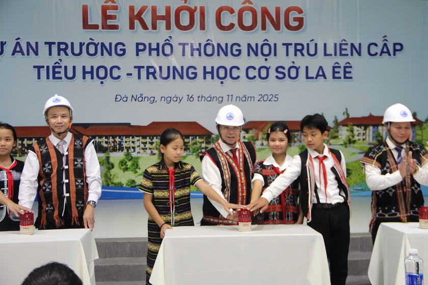 Đồng loạt khởi công xây dựng trường nội trú liên cấp tại 5 xã biên giới của Đà Nẵng - Ảnh 6.