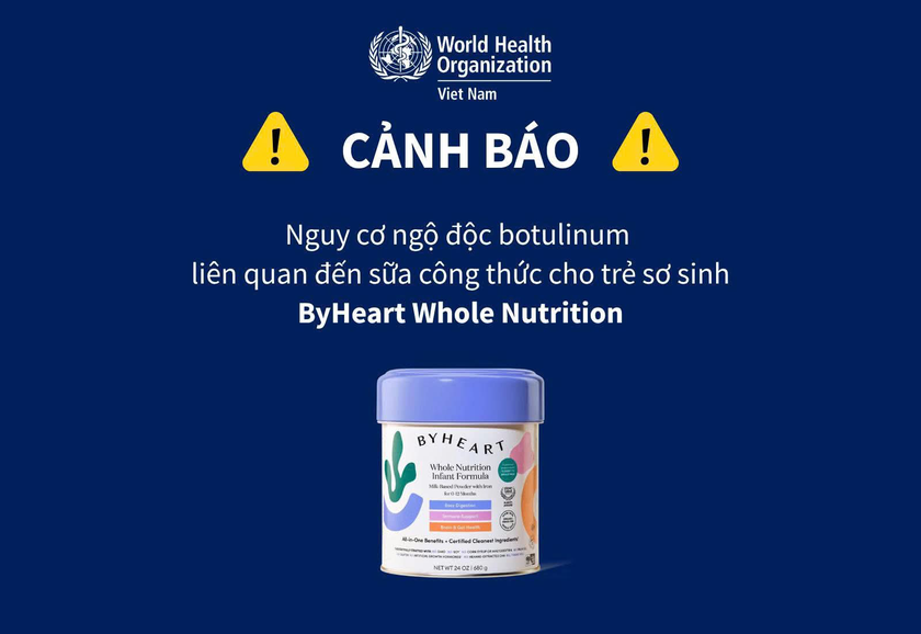 Bộ Y tế cảnh báo sữa ByHeart Whole Nutrition nhiễm khuẩn gây ngộ độc ở trẻ sơ sinh - Ảnh 1.