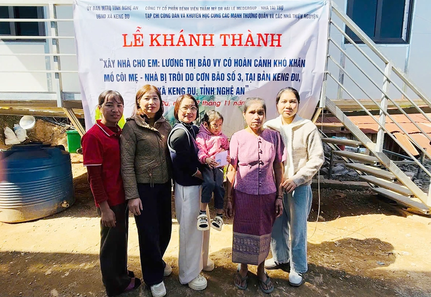 Khánh thành nhà cho cháu Lương Bảo Vy 5 tuổi mồ côi - Ảnh 1.