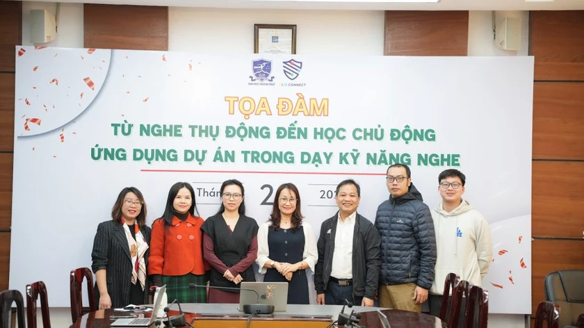 Trường Đại học Ngoại ngữ tổ chức tọa đàm chia sẻ kinh nghiệm, phương pháp dạy phát triển kỹ năng nghe - Ảnh 1.