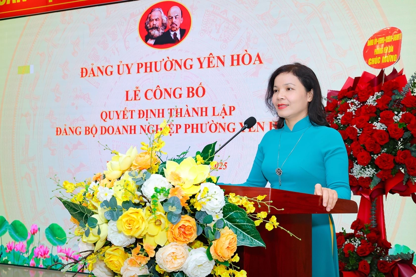 Thành lập Đảng bộ Doanh nghiệp phường Yên Hòa - Ảnh 3.