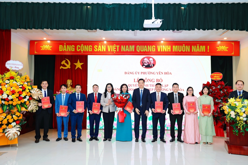 Thành lập Đảng bộ Doanh nghiệp phường Yên Hòa - Ảnh 1.